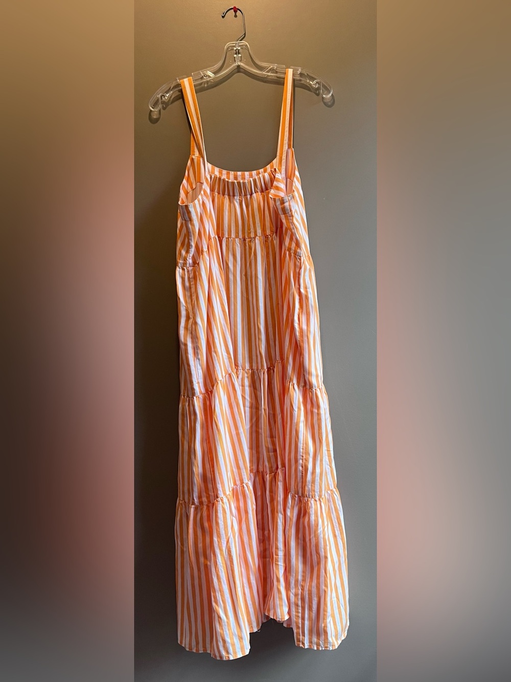The Drop Striped Yellow & White Tiered Maxi Sundress XL BNWT summer dress